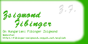 zsigmond fibinger business card